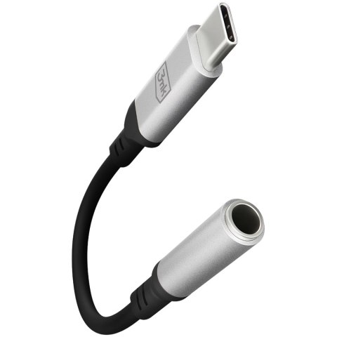 3MK Adapter 3,5mm JACK - USB-C Black