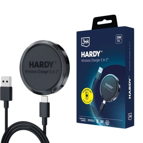 3MK Wirless Charger 2 in 1 15W Black