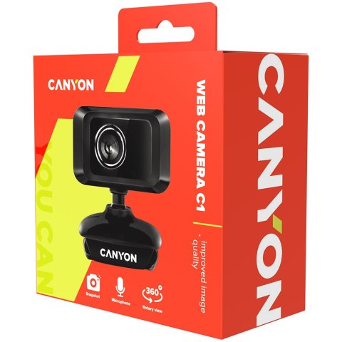 CANYON Kamera internetowa C1 Czarna