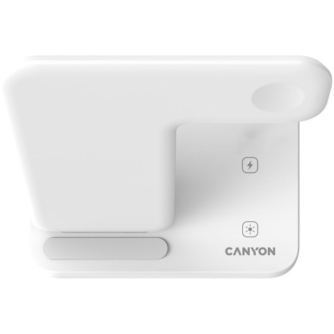 CANYON Ładowarka bezprzewodowa WS-303 15W 3w1 Biała
