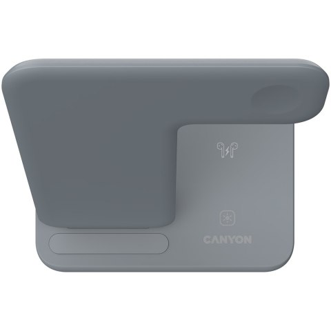 CANYON Ładowarka bezprzewodowa WS-303 15W 3w1 Szara