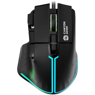 CANYON Mysz gamingowa Fortnax GM-636 RGB 9 Przyc. Przew. Czarna