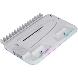 CANYON Podstawka chłodząca CS-51 RGB PS5 Slim/DE Ładowanie Biała