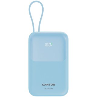 CANYON Powerbank OnPower 101 z kablem 10000 mAh PD22.5W Niebieski