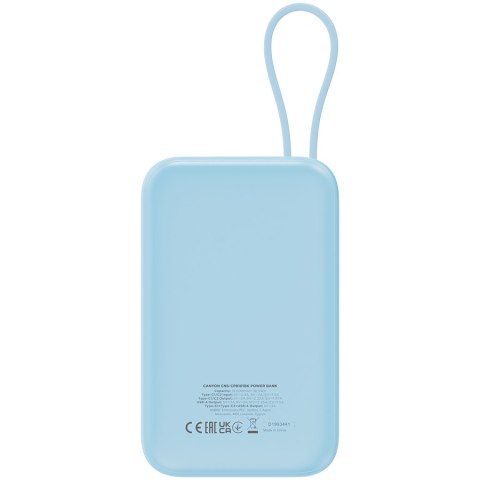 CANYON Powerbank OnPower 101 z kablem 10000 mAh PD22.5W Niebieski