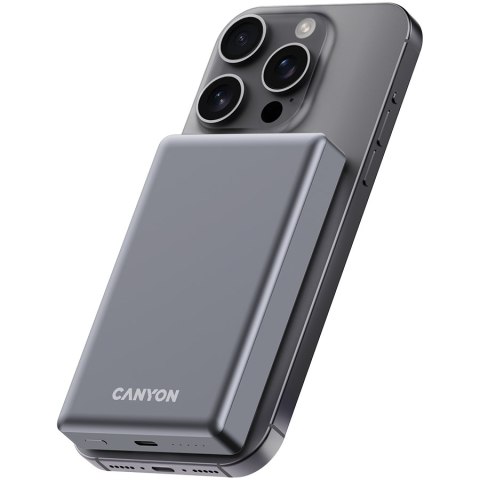 CANYON Powerbank OnPower 510 slim Magsafe 10000 mAh PD20W Beżowy
