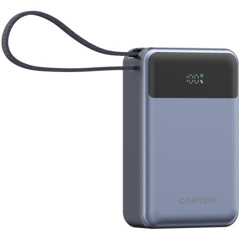 CANYON Powerbank OnPower 600 z kablem 20000 mAh PD65W Grafitowy
