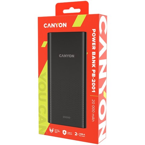 CANYON Powerbank PB-2001 20000 mAh Czarny
