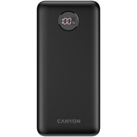 CANYON Powerbank PB-2002 LED 20000 mAh PD 20W QC 3.0 Czarny