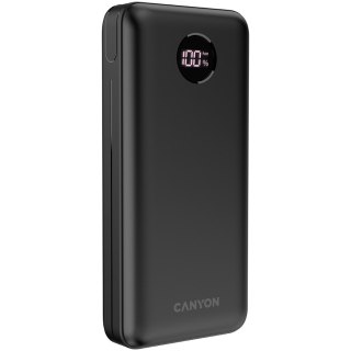 CANYON Powerbank PB-2002 LED 20000 mAh PD 20W QC 3.0 Czarny