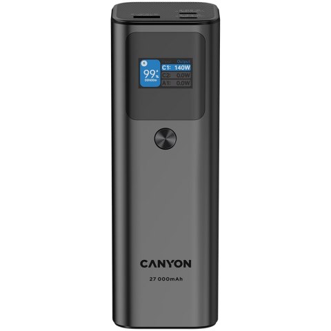 CANYON Powerbank PB-2010 TFT 27000 mAh 140W QC3.0 Grafitowy