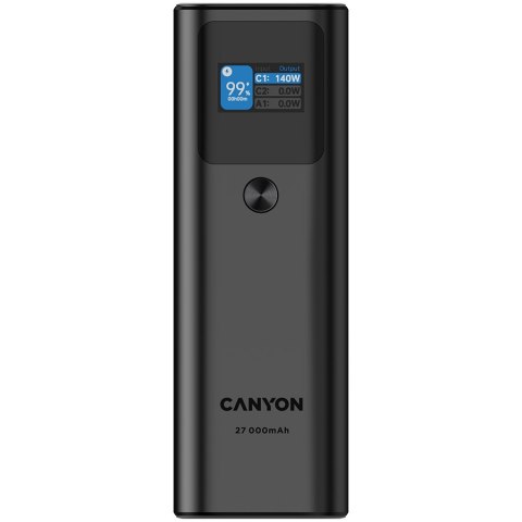 CANYON Powerbank PB-2010 TFT 27000 mAh 140W QC3.0 Grafitowy