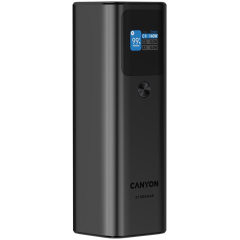 CANYON Powerbank PB-2010 TFT 27000 mAh 140W QC3.0 Grafitowy
