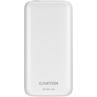 CANYON Powerbank PB-301 LED 30000 mAh PD 20W QC 3.0 Biały