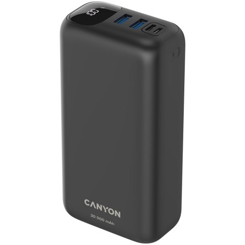 CANYON Powerbank PB-301 LED 30000 mAh PD 20W QC 3.0 Czarny