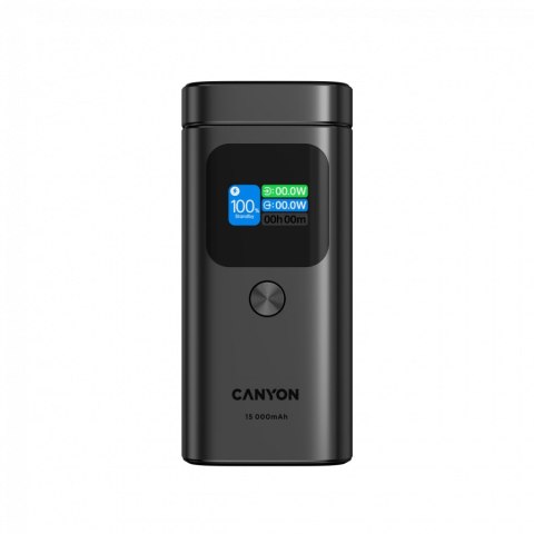 CANYON Qi2 magnetic power bank OnPower 150 15000mAh Aluminium Dark grey