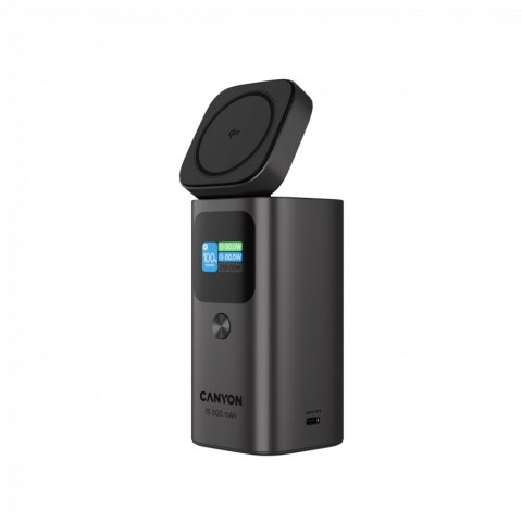 CANYON Qi2 magnetic power bank OnPower 150 15000mAh Aluminium Dark grey