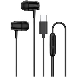 CANYON Słuchawki dokanałowe SEP-5 Przewód USB-C Czarne