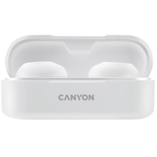 CANYON Słuchawki dokanałowe TWS-1 Białe