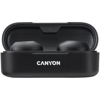 CANYON Słuchawki dokanałowe TWS-1 Czarne