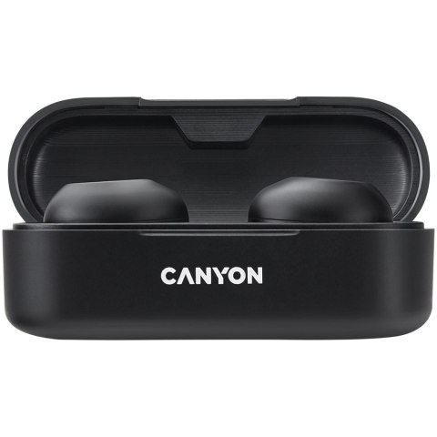 CANYON Słuchawki dokanałowe TWS-1 Czarne
