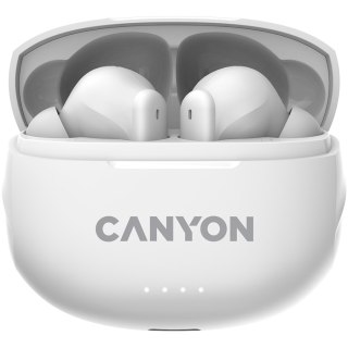 CANYON Słuchawki dokanałowe TWS-8 ENC Białe