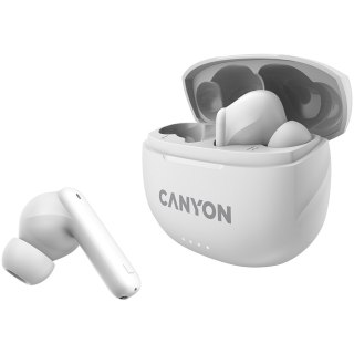 CANYON Słuchawki dokanałowe TWS-8 ENC Białe