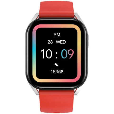CANYON Smartwatch Chatter SW-58 BT-CALL Srebrno -Czerwony