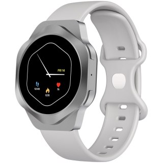 CANYON Smartwatch Hexagon 88 Rozmowy Bluetooth Srebrny