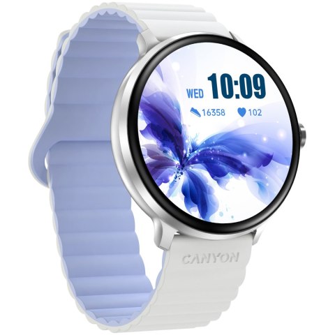 CANYON Smartwatch Jacky SW-69 Biało - Niebieski