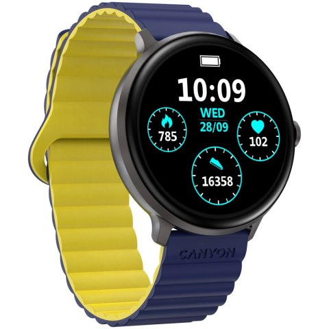 CANYON Smartwatch Jacky SW-69 Niebiesko - Żółty