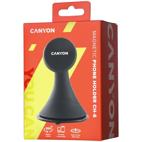 CANYON Uchywyt na telefon CH-6 Magnetyczny Czarny