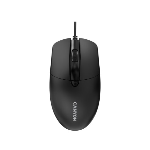 CANYON Mysz przewodowa USB OnClick 5N 1600 DPI 4 przyciski czarna
