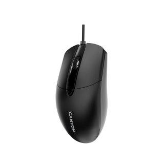 CANYON Mysz przewodowa USB OnClick 5N 1600 DPI 4 przyciski czarna