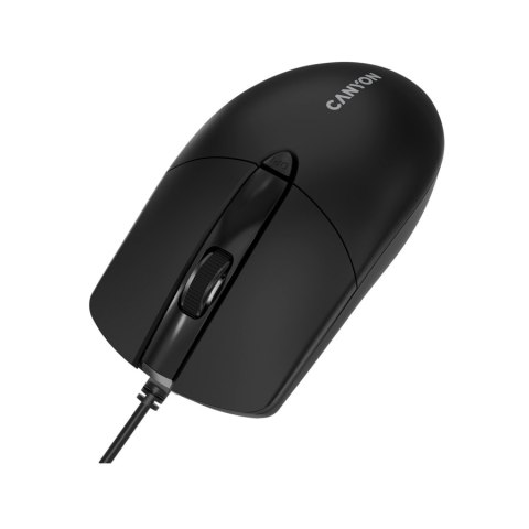 CANYON Mysz przewodowa USB OnClick 5N 1600 DPI 4 przyciski czarna